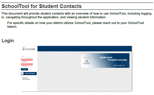 Student Contacts